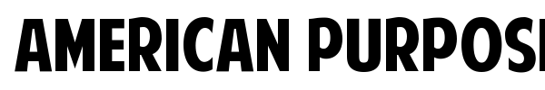 American Purpose font preview